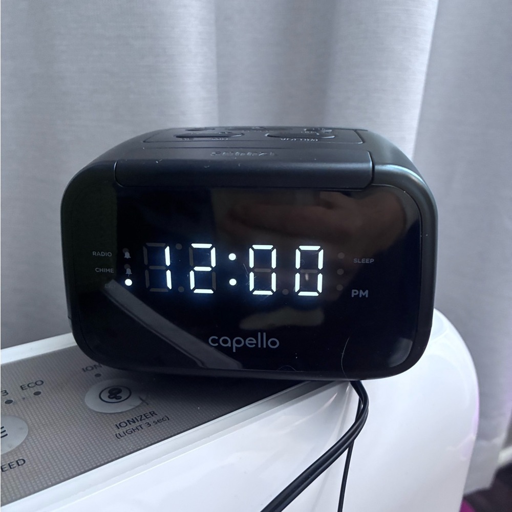 Capello Black Digital Alarm Clock